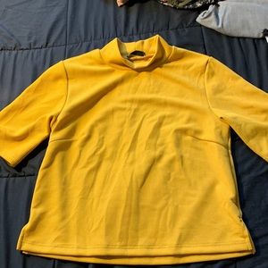 SHEIN yellow short sleeve turtle neck size M never worn